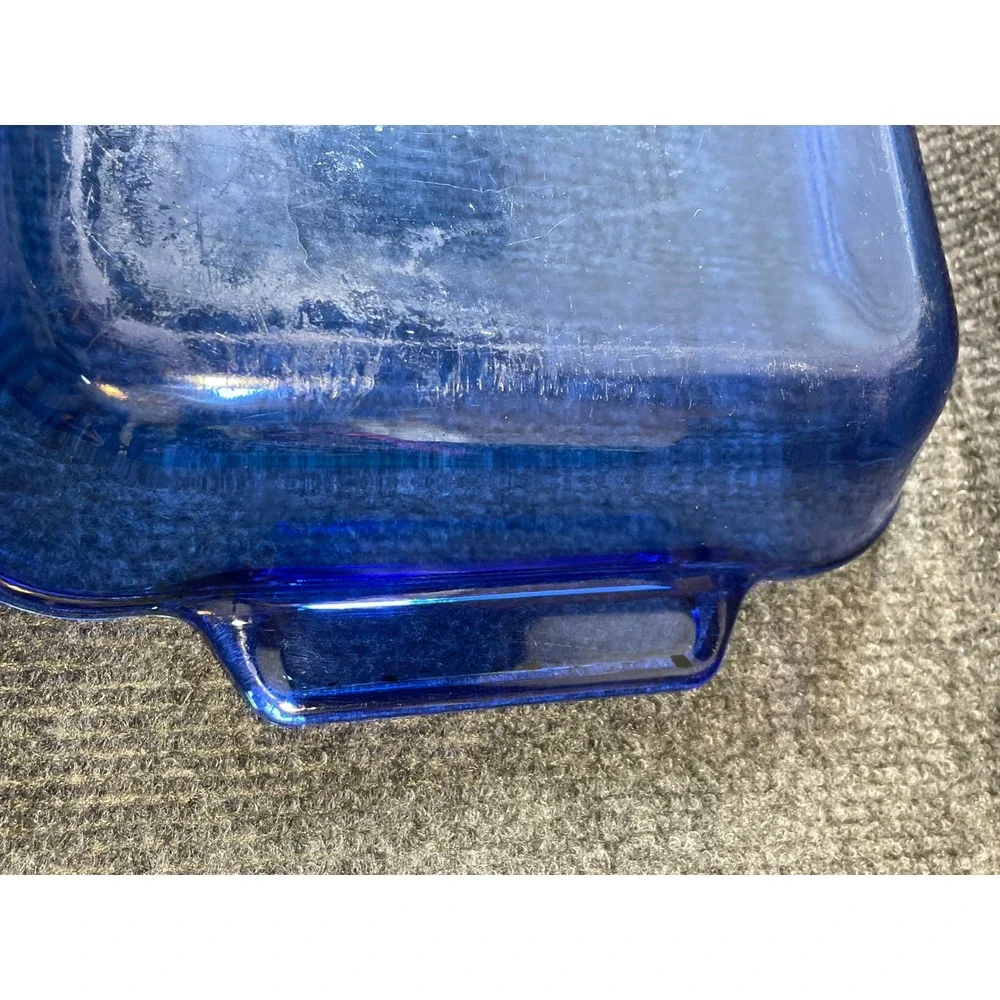Anchor Hocking Cobalt Blue Glass Baking Dish 2 Quart Rectangular 8x11.5x2 USA